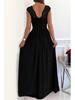 Women's Sleeveless Lace Dress with Open Back and Slit Hem