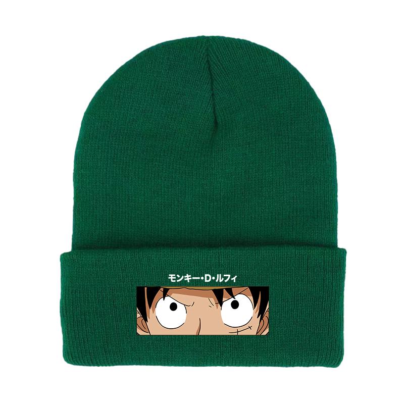Janpanese Anime Winter Hats for Unisex Luffy New Beanies Knitted Hat Autumn Female Beanie Caps Warmer Bonnet Ladies Casual Cap