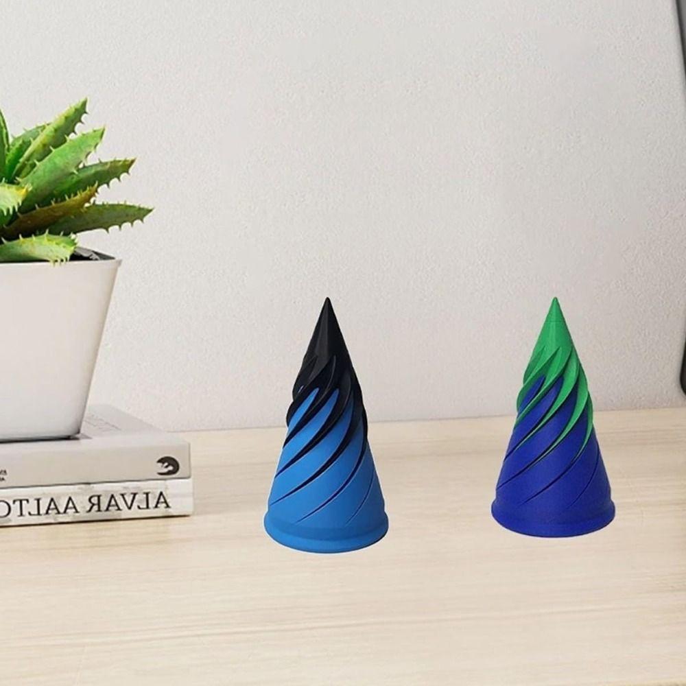 Decorative Ornaments 3D Printed Spiral Cone Toy Math Games Helix Screw Toy  for Kids