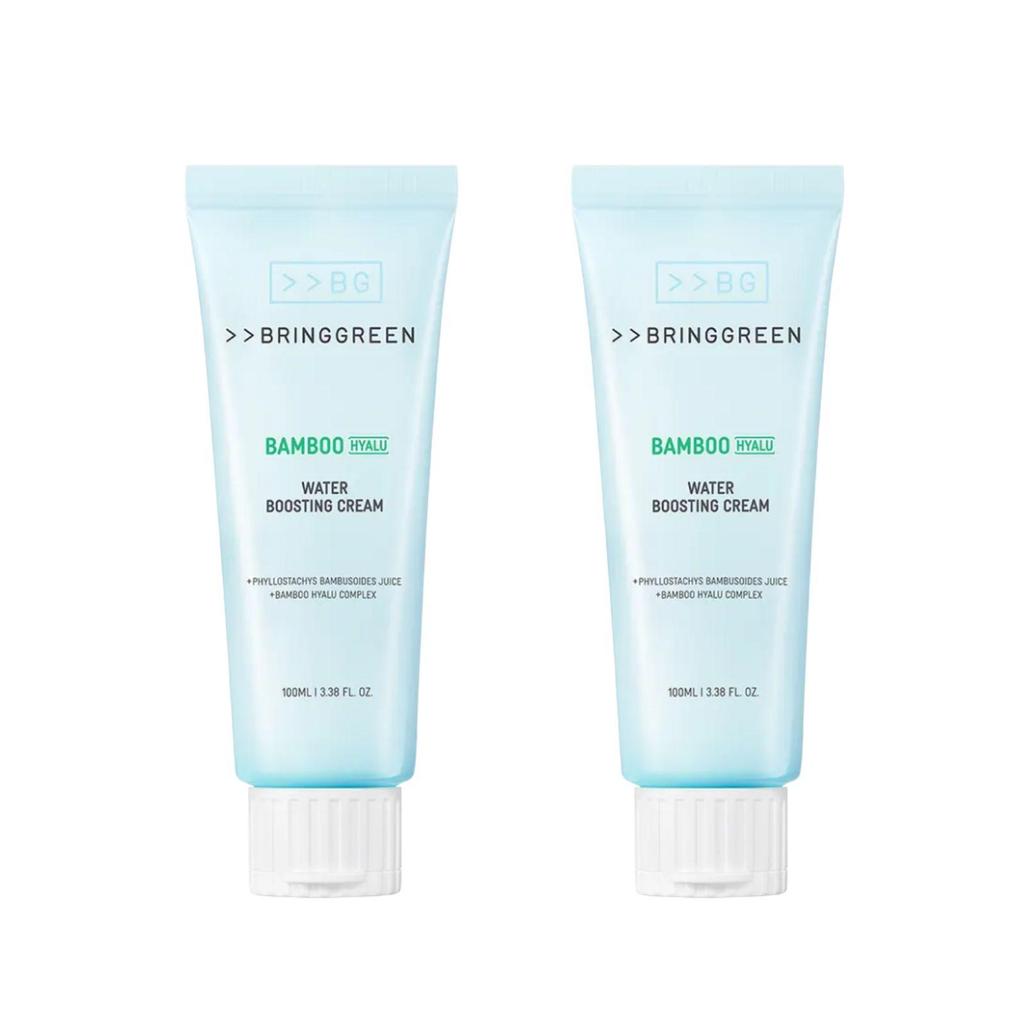 BRING GREEN Crema Idratante Potenziata al Bambù e Acido Ialuronico 100ml (3,38 fl oz. oncia)