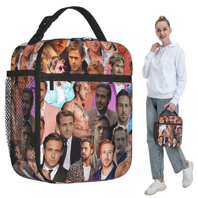Ryan Gosling Photo Collage Insulated Lunch Bag for Kids School Cooler Thermal Food Box Tote Portable Lunch Boxes Container
