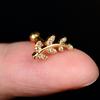 1pcs New Style Stainless Steel Ear Piercing Cz Stud Earrings Snake Moon Round Ball Arc Cartilage Helix Conch Screw Back Earring
