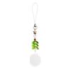 Christmas Tree Phone Lanyard with Acrylic Leaves Designs Bead Decorations Phone Hanging Pendant for Holiday Decors