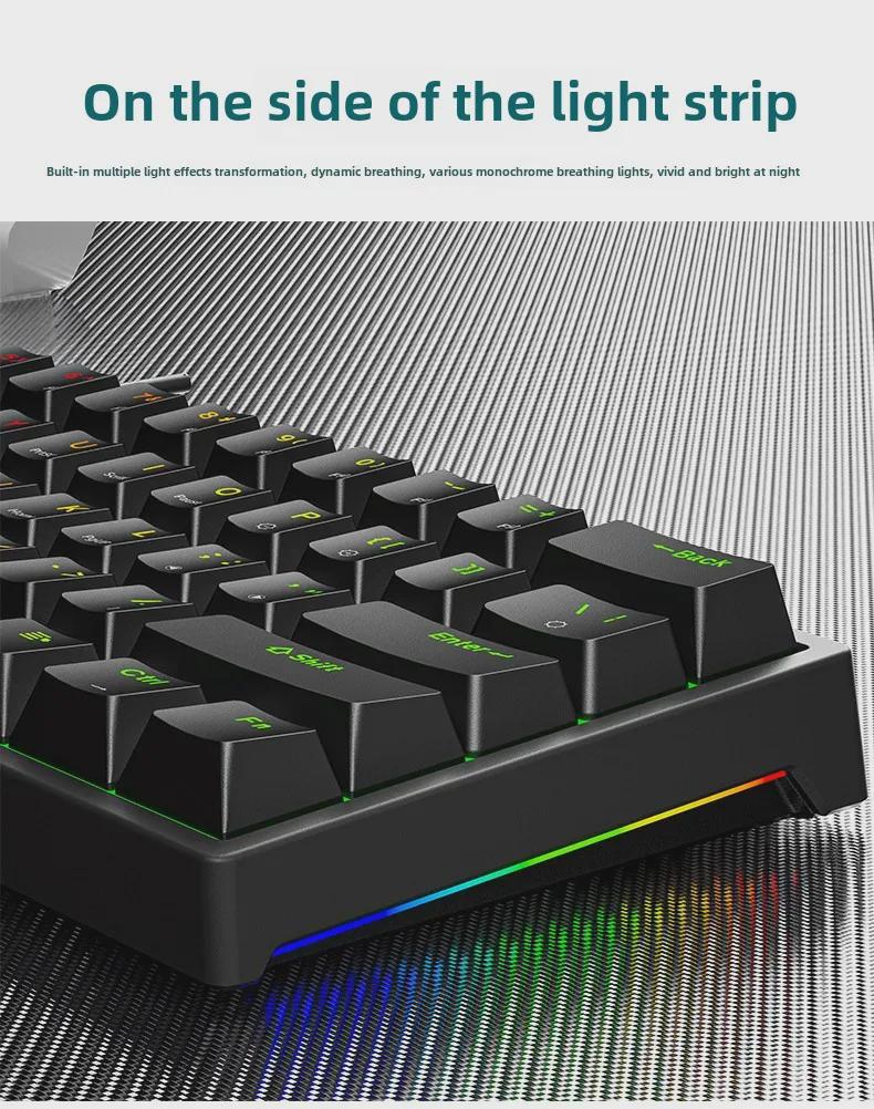 K620 Wired & Bluetooth RGB Gaming Mechanical Keyboard, Hot-Swappable, Blue Switch, Type-C