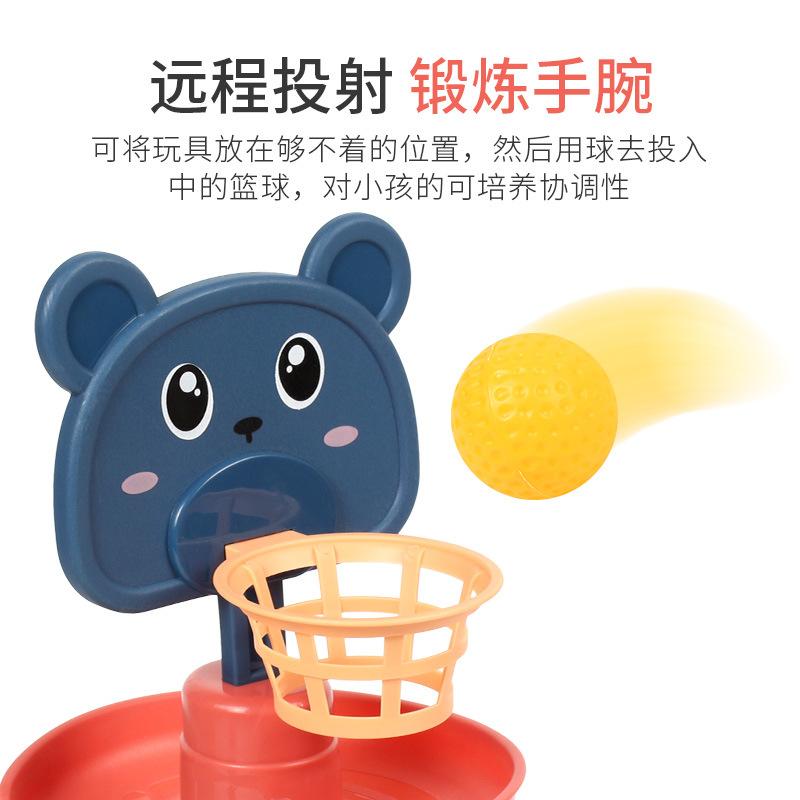 Children'S Cartoon Track Spinning Music Parent-Child Interactive Shooting Game Ball Stacking Music Early Education Competitive Toys