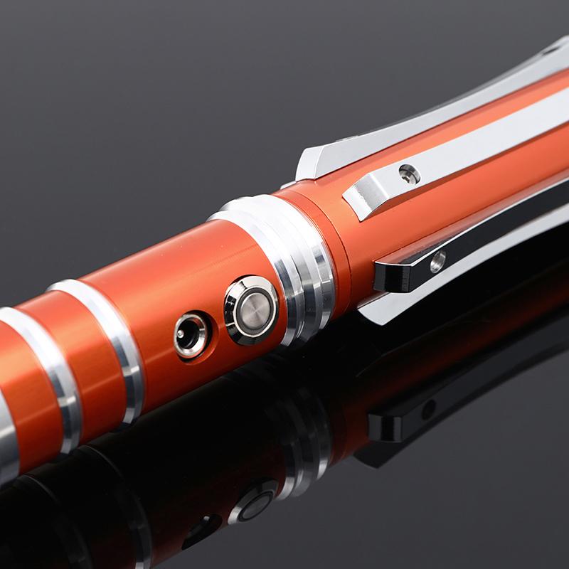 Lightsaber Heavy Dueling RGB Color Changing Metal Hilt Smooth Swing Blaster Cosplay Light Sword Toys Kid