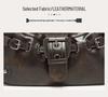 Tiefbraune Retro-Motorrad-Leder-Achsel-Schultertasche für Damen