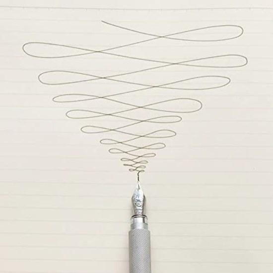 Muji Penna Stilografica con Corpo Rotondo in Alluminio Nero 13,71 cm Include 1 Cartuccia d'Inchiostro Fine