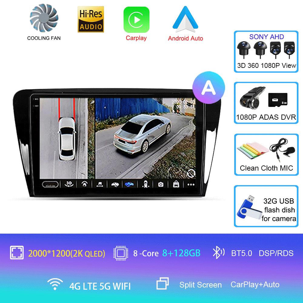 Android 14 Car Radio For Skoda Octavia 3 A7 2013 - 2018 Multimedia Video Player Navigation stereo GPS No 2din 2 din dvd