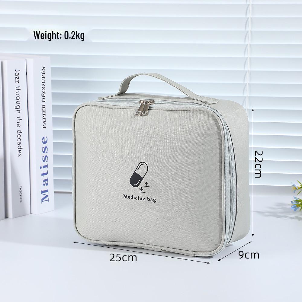 Large-Capacity Travel Medicine Organizer Bag: Portable Oxford Cloth Medical Storage