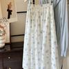 Floral Lace High-Waisted Korean Style Summer Skirt