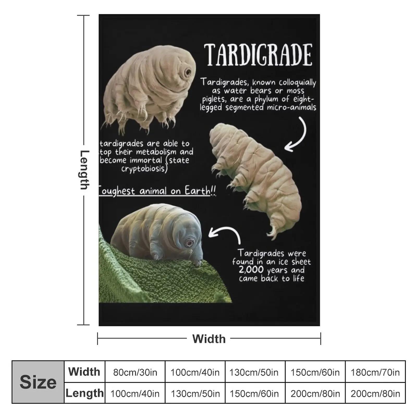 Tardigrade Fun Facts Throw Blanket Furry Blankets Summer Bedding Blankets 75cmx90cm серый
