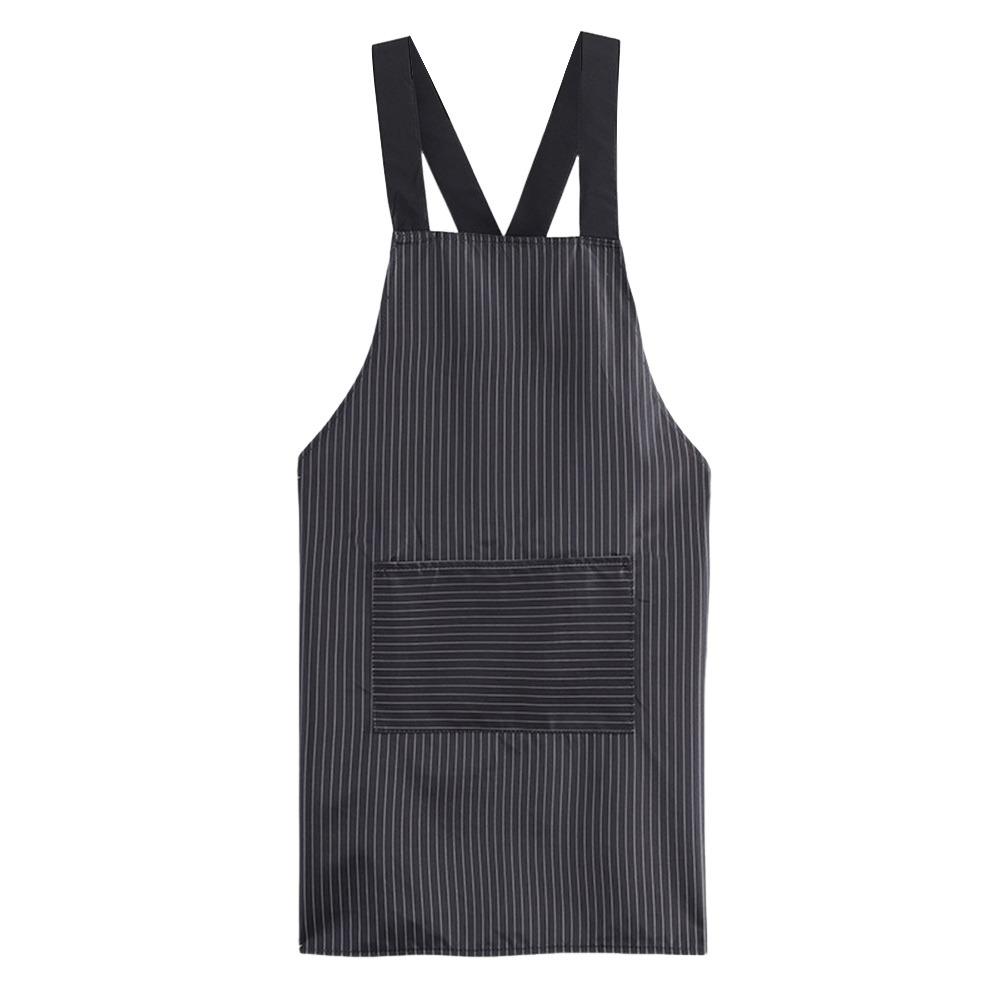 Striped Style Cooking Baking Bibs Anti-fouling Restaurant Uniform Portable Kitchen Apron  Universal