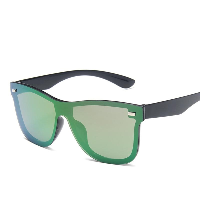 Sunglasses Colorful UV400 Sunglasses One-piece Sunglasses Large Frame For Driving Women Outdoor
