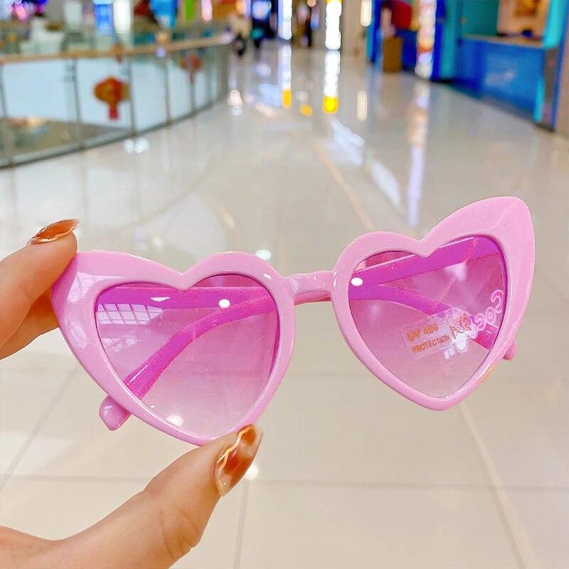 Kids Sunglasses Cartoon Heart Sunflower Sunglasses Girls Boy Children Outdoor Round UV400 Sun Glasses Kids Sunglasses