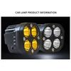 Waterproof Motorcycle Work Light White/Yellow Light Car Fog Lamp Driving Moto Spotlights  Car