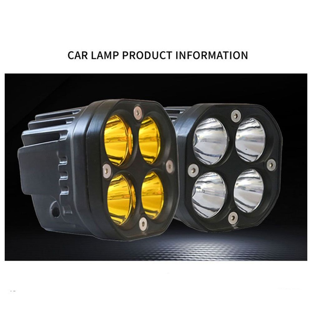 Waterproof Motorcycle Work Light White/Yellow Light Car Fog Lamp Driving Moto Spotlights  Car