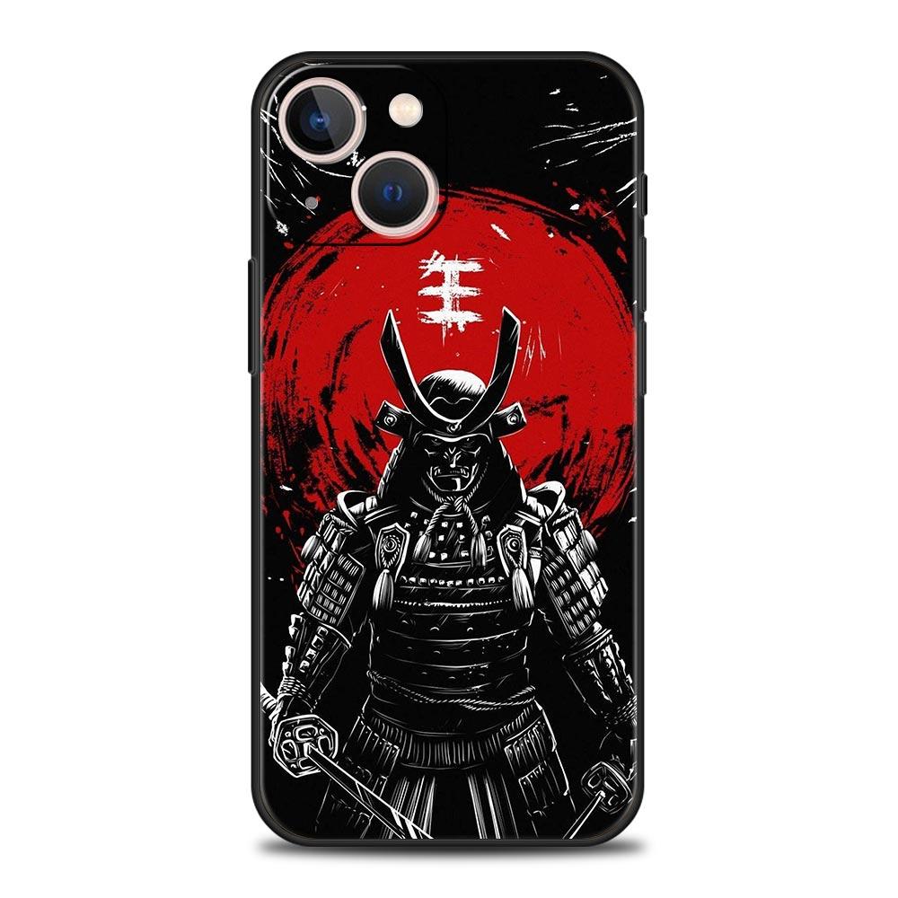Custodia per Telefono Samurai Bushido Giapponese Per iPhone 17 16 15 Pro Max 11 12 13 14 7 8 Plus SE 2020 X XR XS Cover Morbida Nera