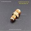 Refrigerator Dual Connection Copper-Aluminum Pipe 6mm with Nut, No Welding Required, Male-Female Refrigeration Connector