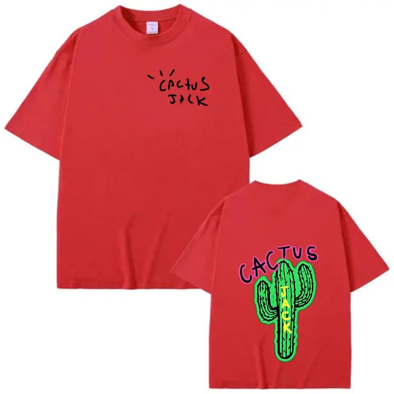 New Luxury Cactus Jack Hip Hop Tshirts Travis 2024 Men's Hip Hop Cotton T-Shirt Streetwear Tee Top