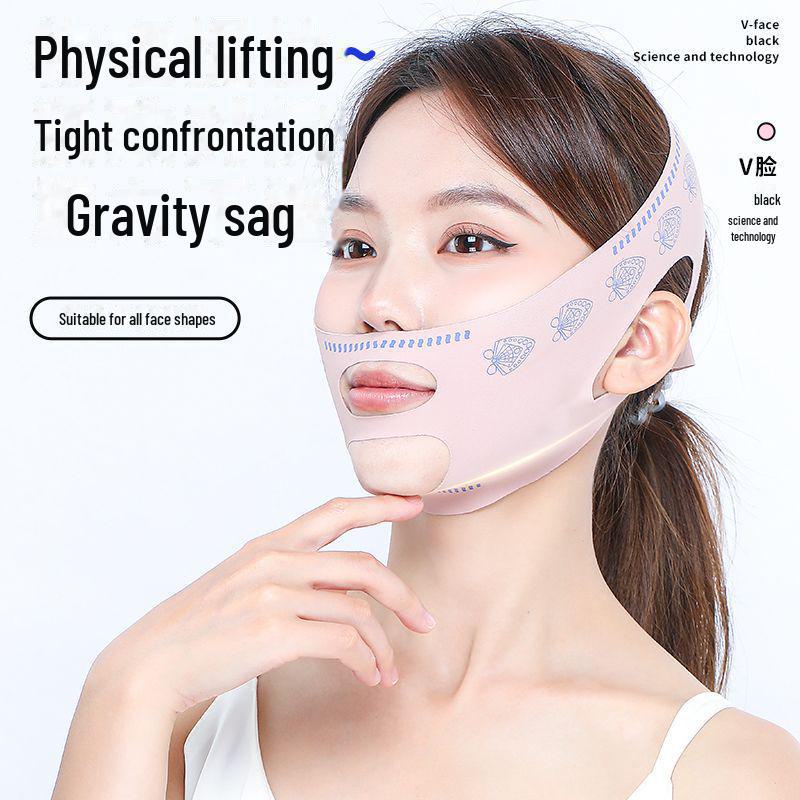 V-Face Lifting Bandage, Face Shaping & Sculpture, Firming, Enhancing Nasolabial Folds, Reducing Double Chin, Targeting Masseter Muscle, Sleeping Mask