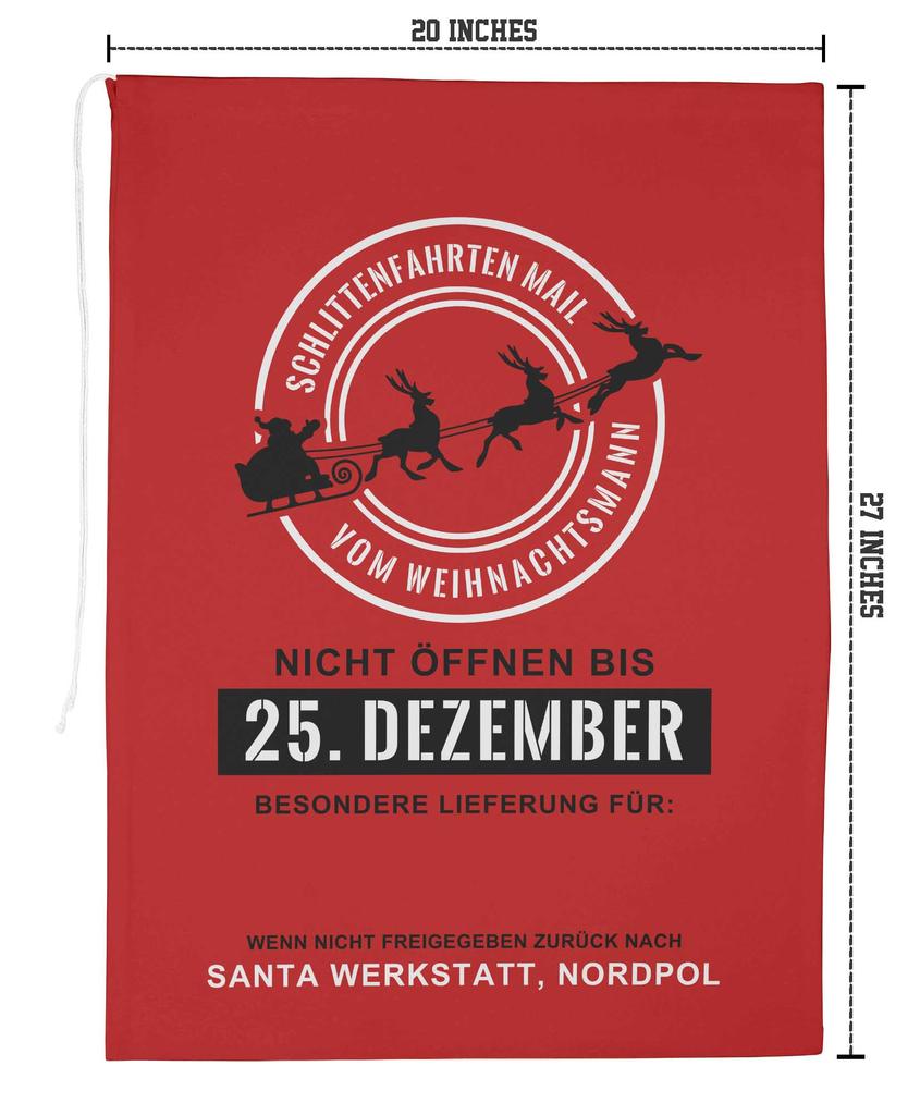 Printtoo Large Drawstring Canvas Bag Christmas Sack Bags Santa Gift Sack Custom Party Favor 2 Pcs 27x20 Inch