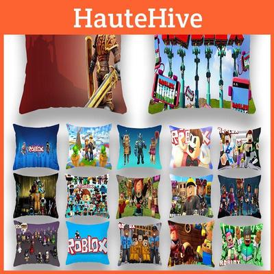 Game Roblox Cushion Cover Square Pillow Protector Decorate Back Support Case Mat