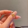 Xiaohongshu Bestseller: Women's Gold Inlaid Diamond Twist Ring - Fashionable, Versatile, Light Luxury.