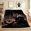 Motorcycle Night Flannel Blanket Throw Blanket Soft Warm Sofa Bed Camping Home Decor Unique Christmas Gift C9261696