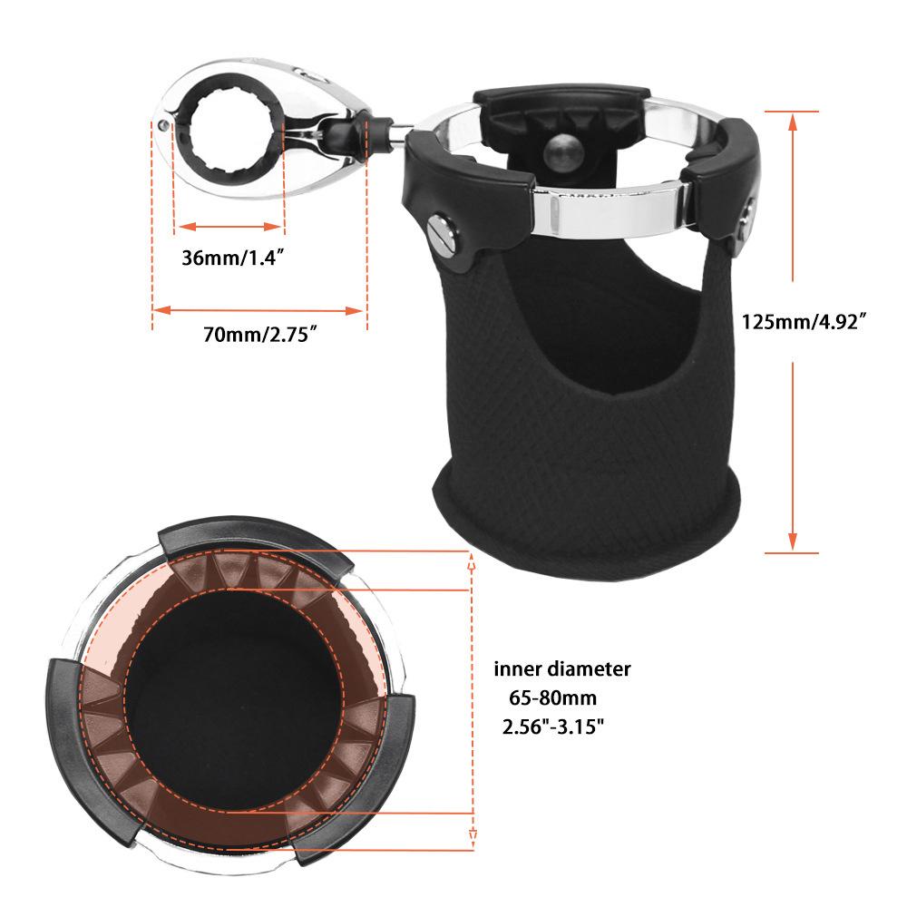 1x ATV Bike Kayak Canoe Handlebar Motorcycle Cup Holder Mount Drink Water Bottle
