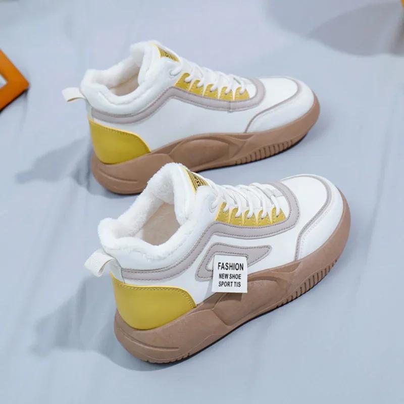 Fashion New In Sneakers Shoes for Woman With Laces Women's Sports Snow Boots Lace-up On Slip Protective High Quality Elegant and Fashion