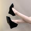 Fashion 2025Luxury Rhinestone Pointed Toe Wedges Women New Designer Dress Shoes Elegant Crystal Wedding Bridal Pumps