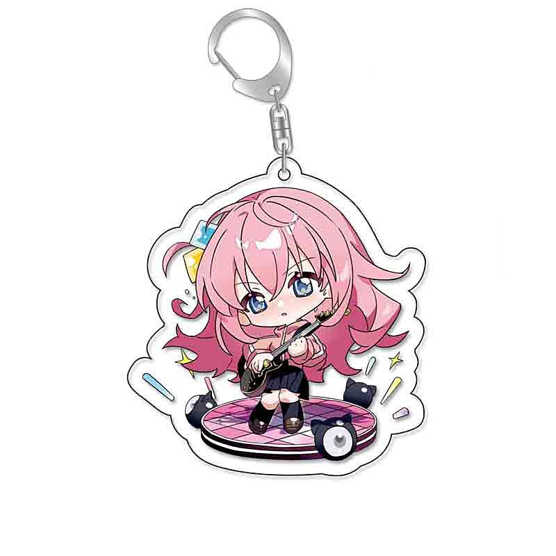 Bocchi The Rock! Gotoh Hitori Plastic Anime Keychain Ijichi Nijika Kita Ikuyo Bag Tag Parts Baji Accessories
