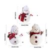 Cartoon Scarf and Hat Snowman Figurine Plush Toy Cartoon Festival Snowman Stuffed Dolls Winter Christmas Desktop Decors