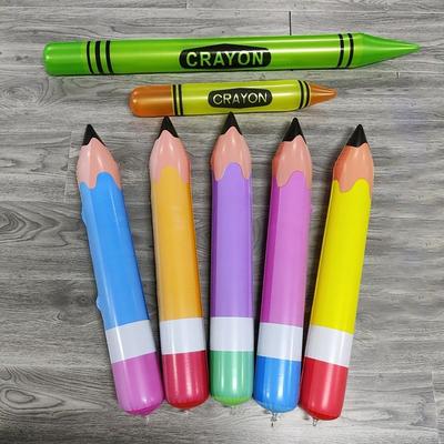 Desenhos Temáticos de Desenho Lápis Gigante Material Escolar de Escritório Lápis Inflável Enorme de Madeira Decoração de Sala de Aula Papelaria Criativa