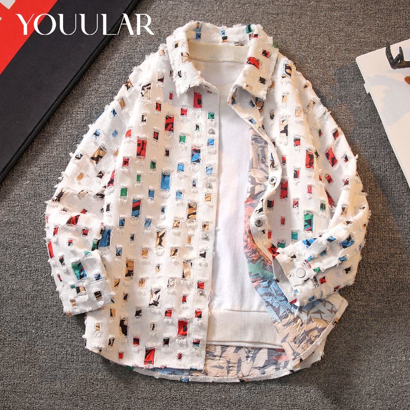 Boys' Shirts Jackets Spring  Autumn Children's  Tops  Children's Style Long-sleeved Shirts