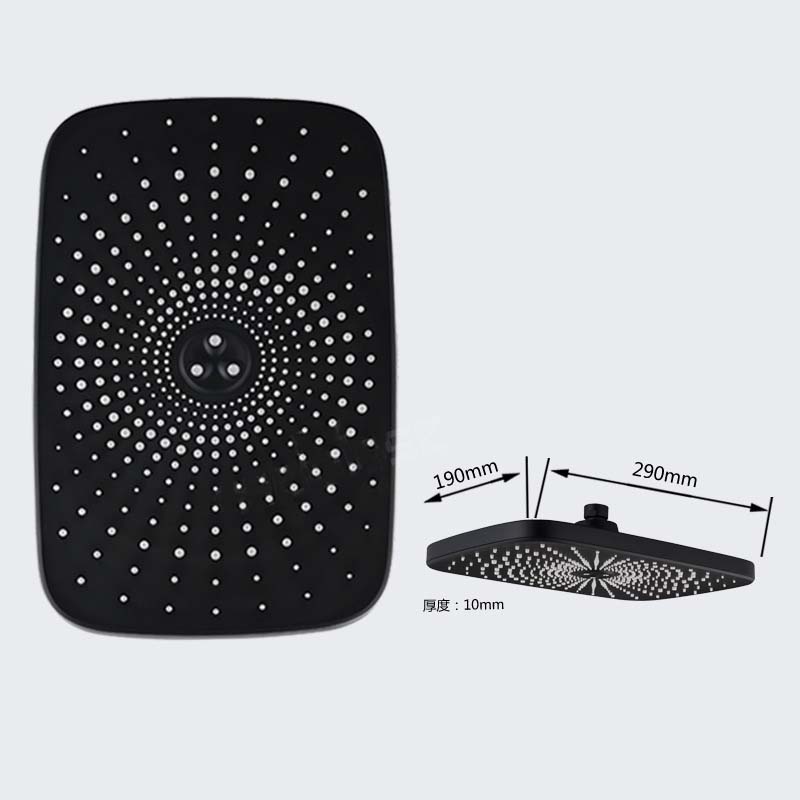 3 Modes Black Shower Head High Pressure Water Saving Rainfall Shower Set One-key Stop Water Gray  Handheld Shower Head