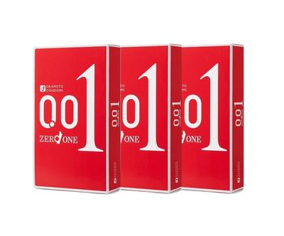 Okamoto Zero One 0.01 Mm, 3 Pieces × 3 Boxes