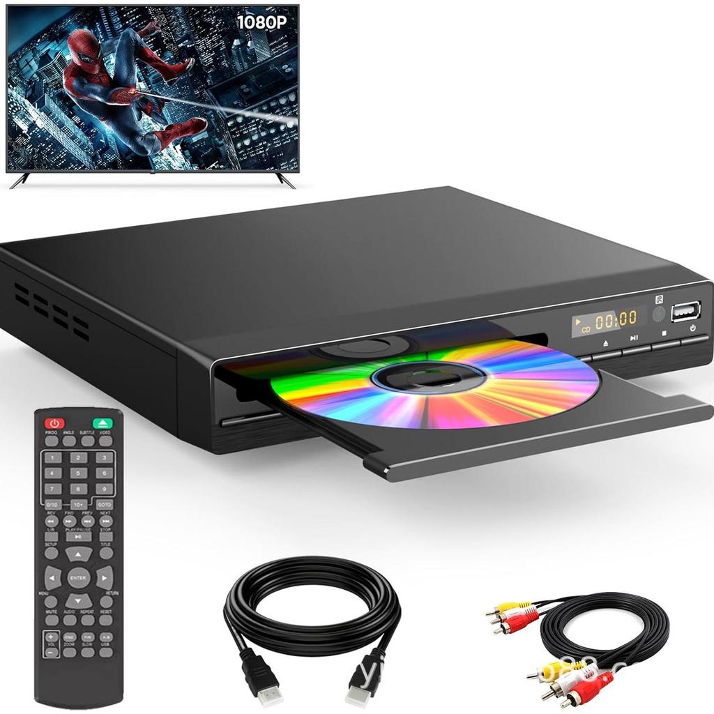 1080P HDMI Home DVD Player for Kids: Compact CD & VCD Compatible Player