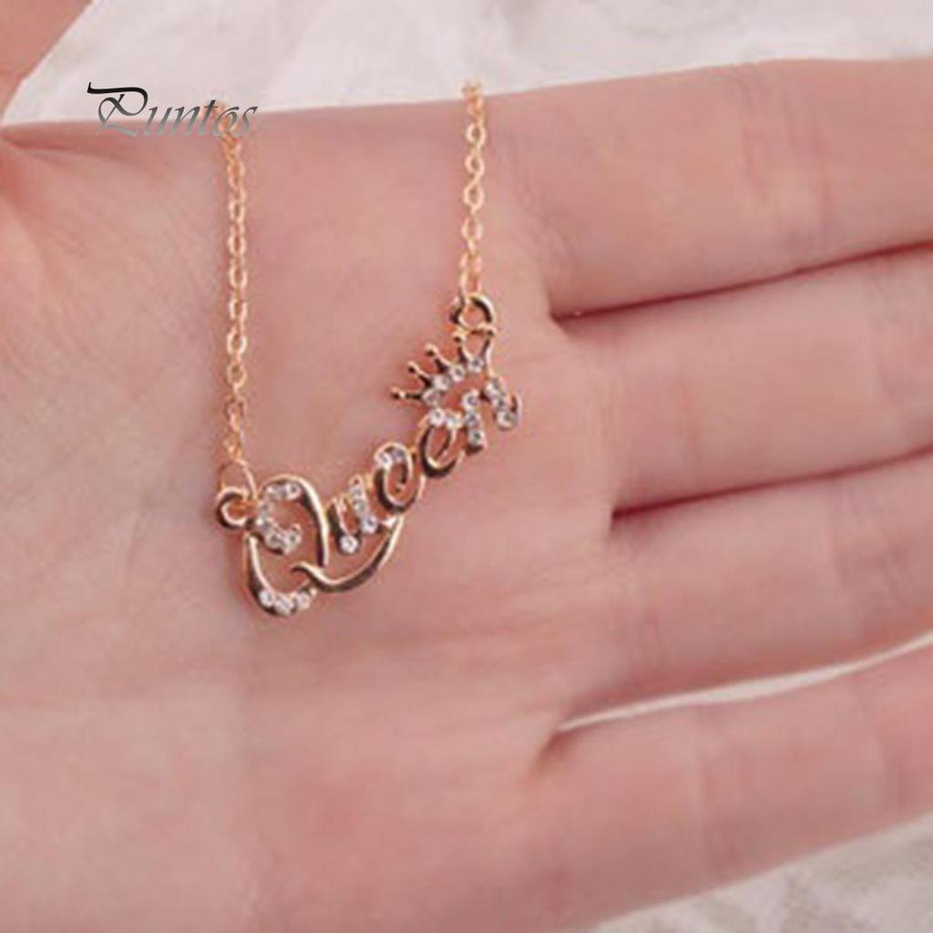 Elegant Gold Plated Alloy Letter Pendant Shiny Clavicle Chain Necklace Gift Elegant Gold Plated Alloy Letter Pendant Shiny Clavicle Chain Necklace Gift