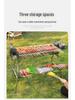 Grand barbecue portable pliable au charbon de bois en acier inoxydable pour une utilisation extérieure et domestique