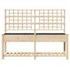Garden Planter with Shelf Beige 203.5 X 54 X 152.5 Cm