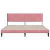 Bed Frame with Headboard Pink 200 x 200 cm Velvet