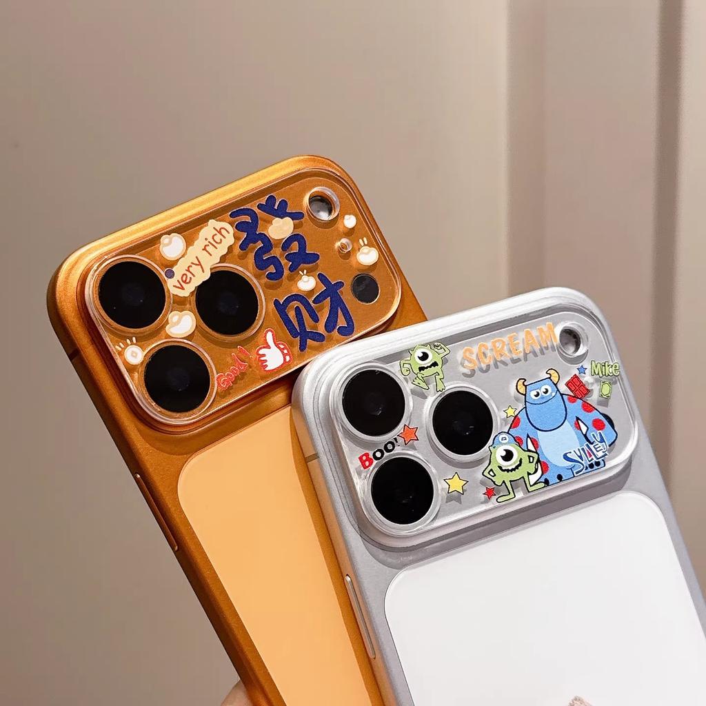 INS Korean Cute Cartoon Clear 9H HD Lens Tempered Glass Film For IPhone 17 Pro Max 16 15 14 Full Back Camera Protector