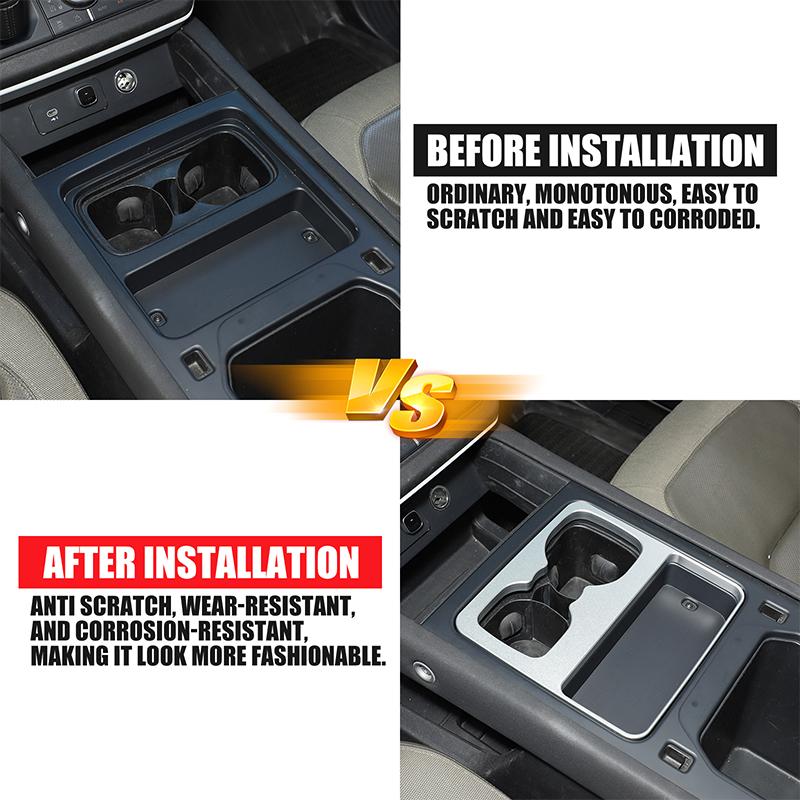 Aluminum For Land Rover Defender 90 110 130 2020-2026 Car Center Control Panel Water Cup Holder Heightened Pad Car Accessories