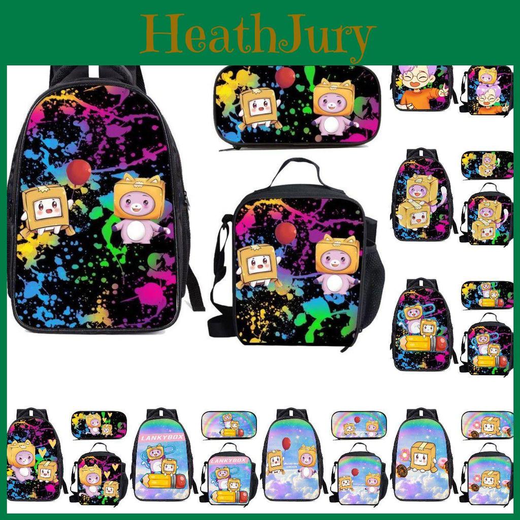 Perfect Gift For Lankybox Fans Durable Cartoon Lunch Bag Set