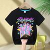 2025 New KPop Demon Hunter Saja Cartoon Boy Round Neck Printed Fashion Casual Kids T-Shirt