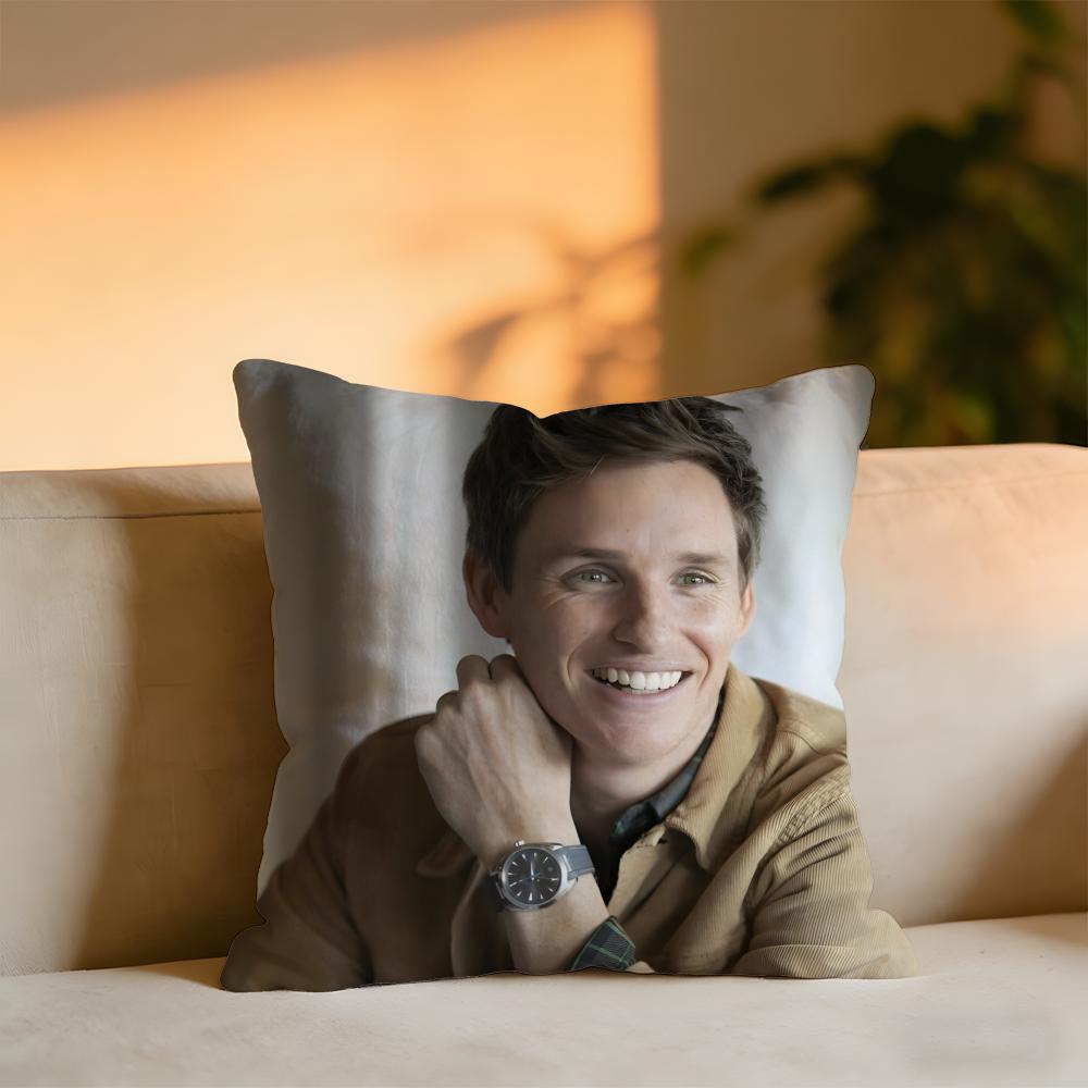Eddie Redmayne Cushion Cover Cozy Velvet Throw PillowSoft Warm Cushion For Sofa Bed