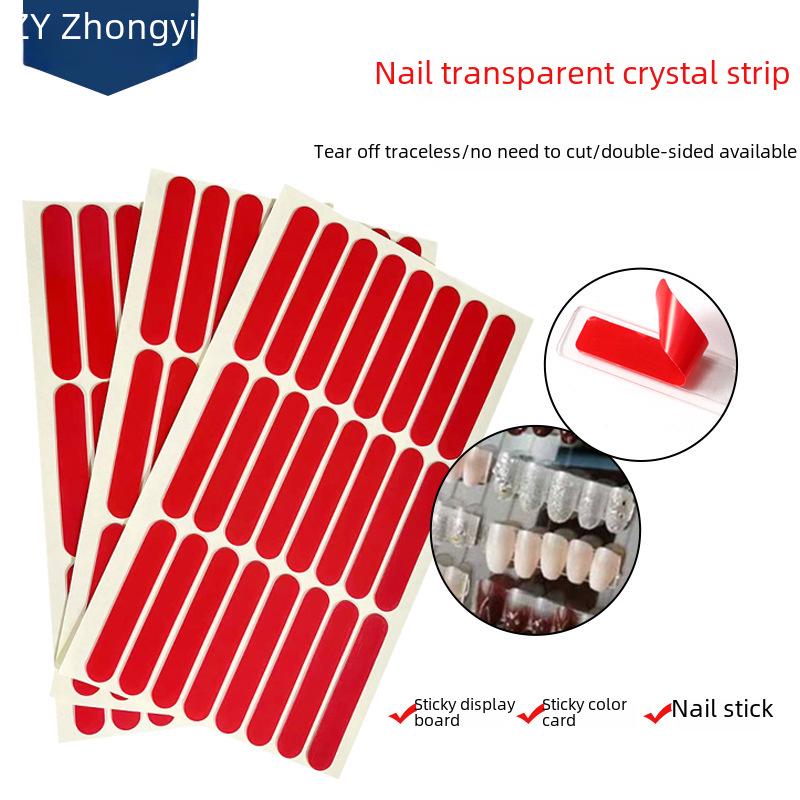 "Nail Art Crystal Tape: High Viscosity, Seamless, Transparent Double-Sided Display Strip"