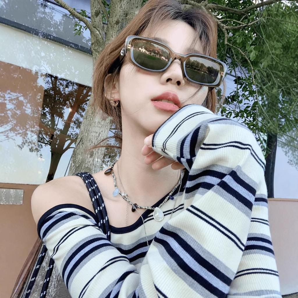 Korean Casual Striped Long-sleeved T-sleeved Shirt for Women New Spring Pure and Sexy Design Slim Body